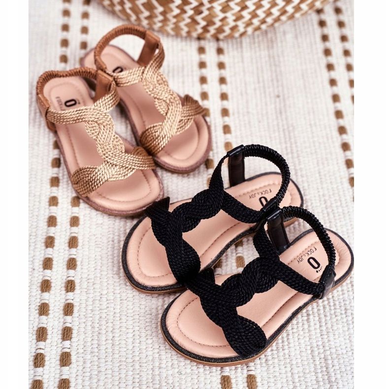 FRROCK Sandali Lamado Neri per Bambini nero 1
