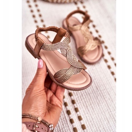 FRROCK Sandali per bambini Lamado Champagne rosa giallo 1