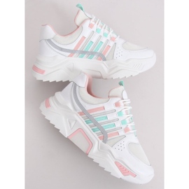 Scarpe sportive rosa LV113P bianche bianco 2