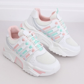 Scarpe sportive rosa LV113P bianche bianco 1