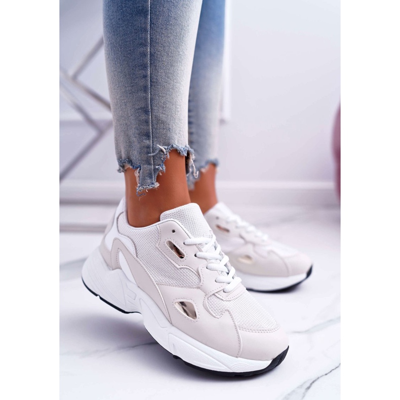 FRJ Scarpe Sportive Donna Bianche Beige Szantal bianca marrone 1