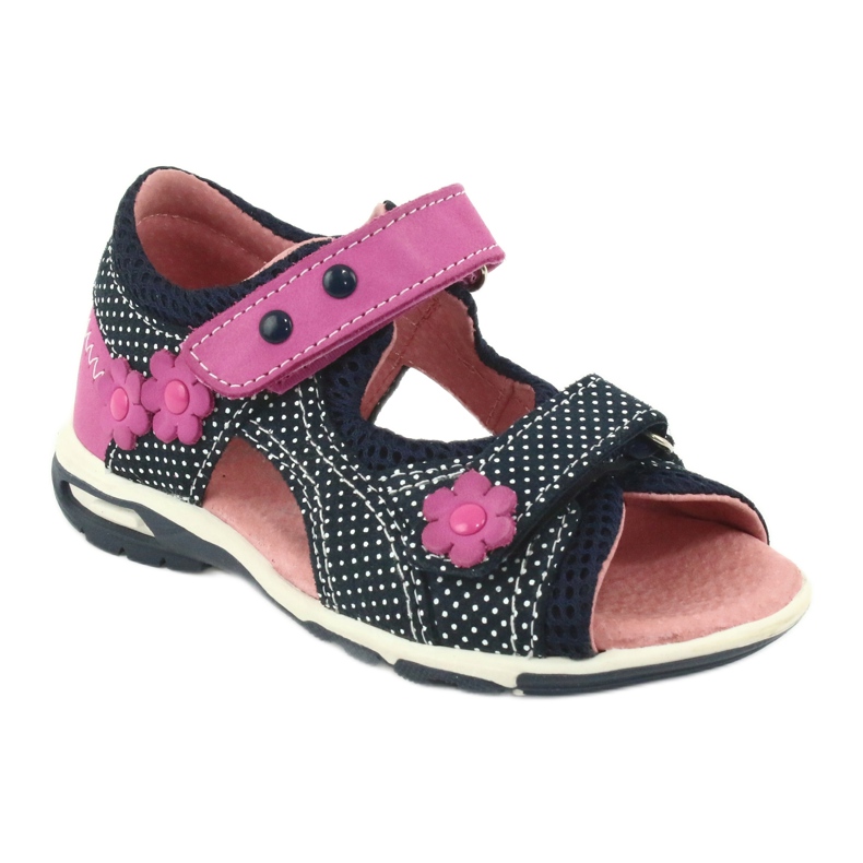 Sandali con velcro Ren But blu navy rosa bianca 1