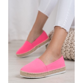 Small Swan Espadrillas in tessuto rosa 2