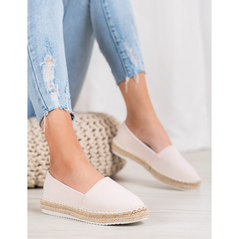 Small Swan Espadrillas in tessuto marrone 1