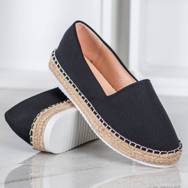 Small Swan Espadrillas in tessuto nero 1
