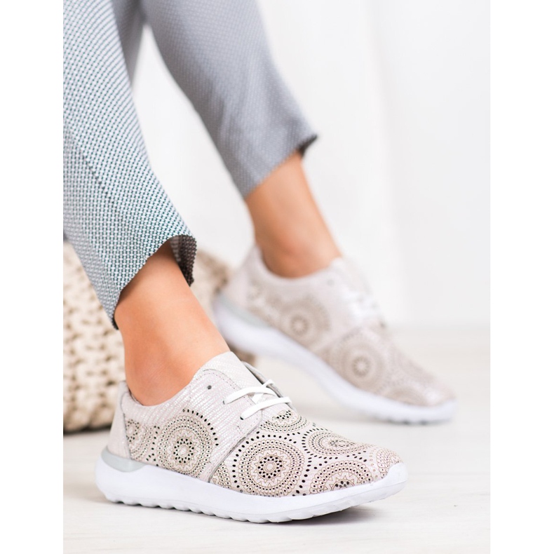 Filippo Scarpe sportive in pelle rosa 1
