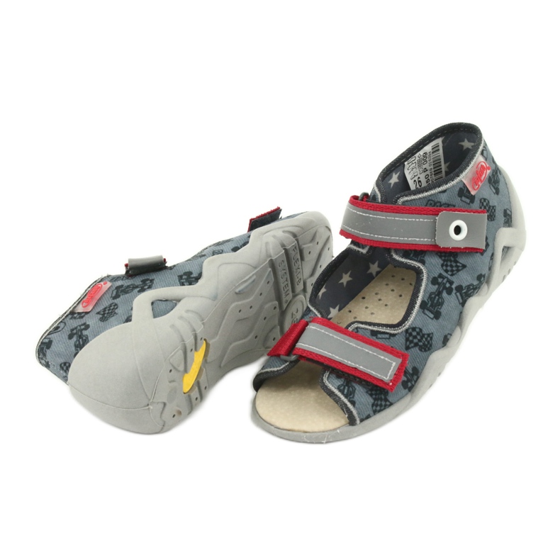 Scarpe da bambino gialle Befado 350P009 nero rosso grigio 5