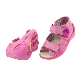 Scarpe per bambini Befado gialle 342P011 rosa grigio 4