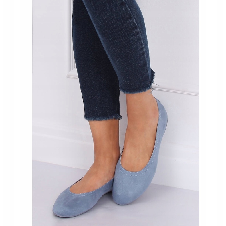 Blu NK17P Ballerine morbide blu da donna 1