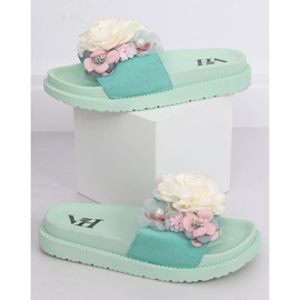 Pantofole menta su suola alta PT-109 Mint verde 1