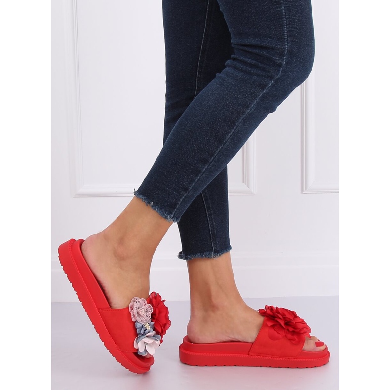 Pantofole rosse con suola alta PT-109 Red rosso multicolore 1