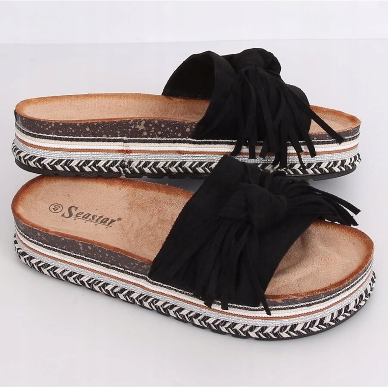 Pantofole da donna Boho nere CK138P Nero 1