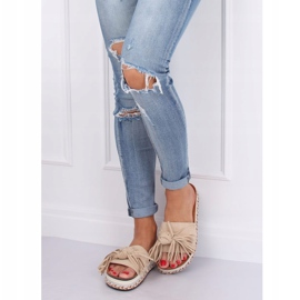 Pantofole da donna beige boho CK138P Beige 1