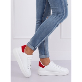 Sneakers da donna bianche 85-428 BIANCO/ROSSO bianca 1