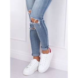 Sneakers da donna bianche 85-428 BIANCO/ROSSO 2