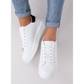 Sneakers da donna bianche 85-428 BIANCO/NERO 2