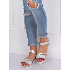 Sandali da donna argento D-118 Argento grigio 1