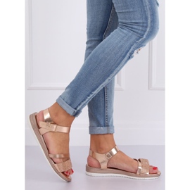 Sandali da donna champagne D-118 Champagne rosa 2