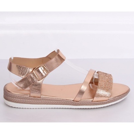 Sandali da donna champagne D-118 Champagne rosa 1