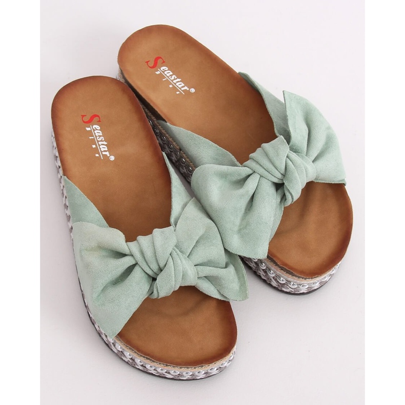 Pantofole da donna menta LK29P Verde 1