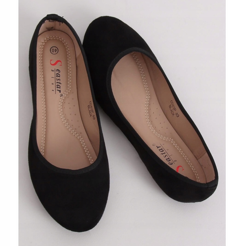 CD63P Ballerine nere a tinta unita nere nero 1