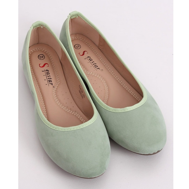CD63P Ballerine lisce verde acquamarina 1