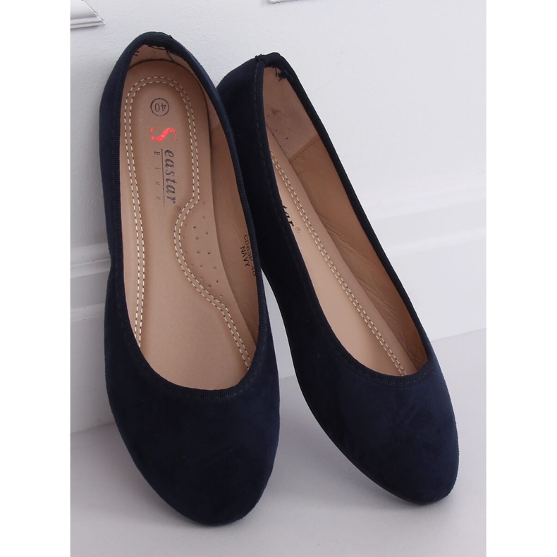 CD63P Ballerine blu navy lisce blu navy 2