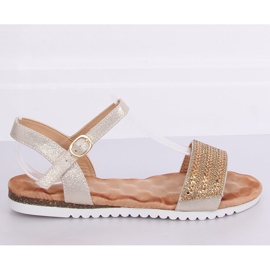 Sandali da donna dorati HT-69 Gold d'oro 1