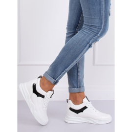 Scarpe sportive bianche con zeppa 85-429 BIANCO/NERO bianca 1