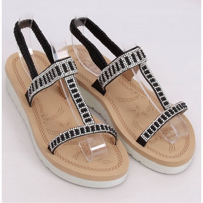 Sandali da donna neri HD-128 Black nero 1