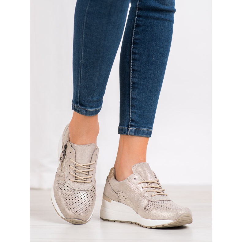 Filippo Sneakers Dorate Con Glitter d'oro 2