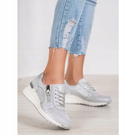 Filippo Sneakers Argento Con Glitter grigio 2