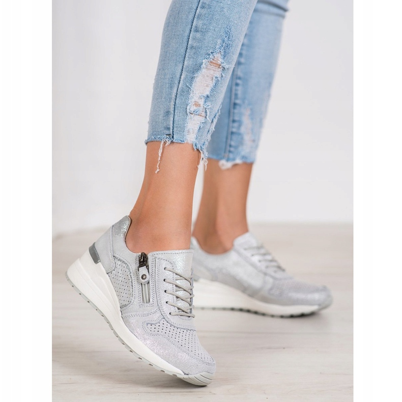 Filippo Sneakers Argento Con Glitter grigio 2