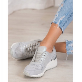 Filippo Sneakers Argento Con Glitter grigio 1