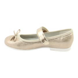 American Club GC02 ballerine dorate con fiocco beige d'oro 2