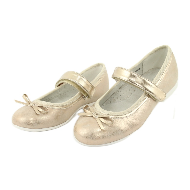 Ballerine dorate con fiocco American Club GC03 / 20 d'oro 3