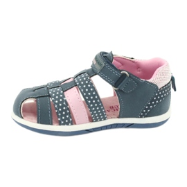 Sandali da bambina American Club DR16 / 20 bianca blu navy rosa 2