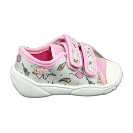 Scarpe per bambini Befado 907P115 rosa d'argento grigio 1