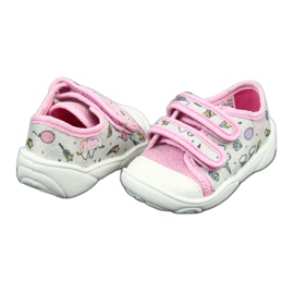 Scarpe per bambini Befado 907P115 rosa argento grigio 3
