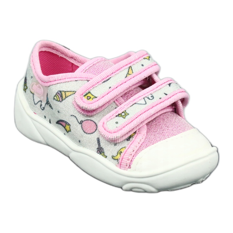 Scarpe per bambini Befado 907P115 rosa argento grigio 2