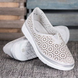 Filippo Slip On In Pelle Con Motivo Floreale grigio 1