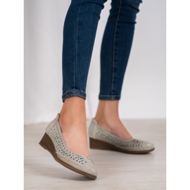 Filippo Décolleté in pelle con glitter marrone 1