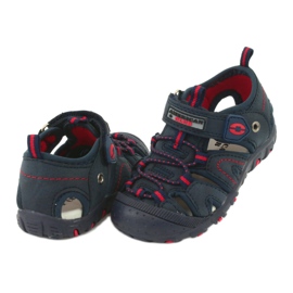 American Club Boys sandals in pelle inserisci dr08/20 in velcro blu navy 2