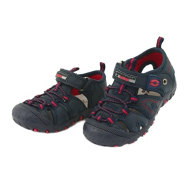 American Club Boys sandals in pelle inserisci dr08/20 in velcro blu navy 1