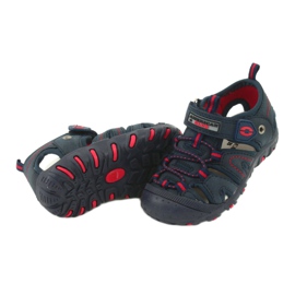 American Club Boys sandals in pelle inserisci dr08/20 in velcro blu navy 3