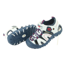 Sandali con velcro per bambino American Club DR08 / 20 bianca rosso blu 3