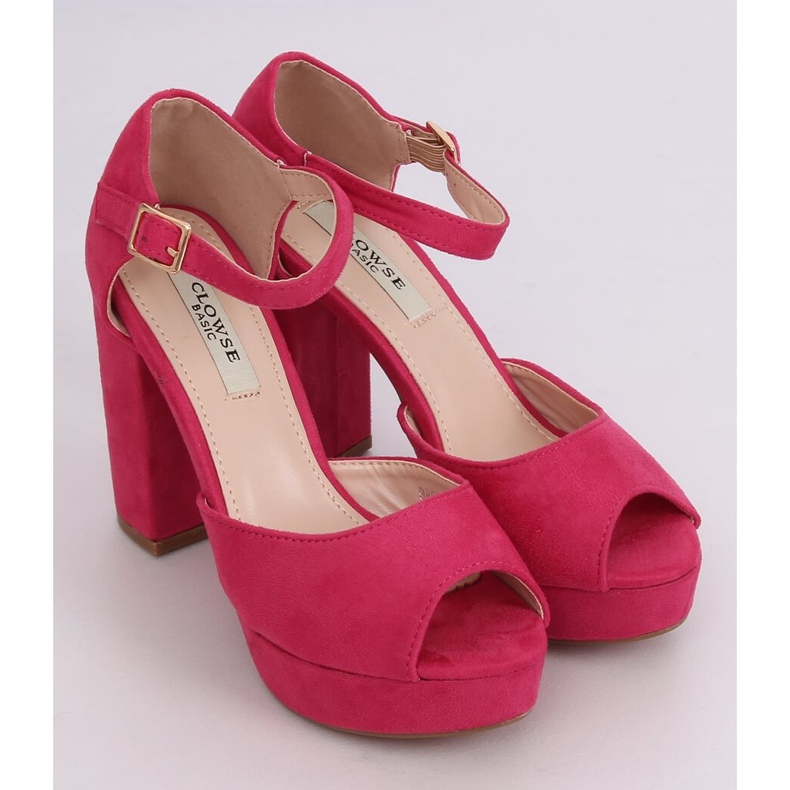 Fucsia 9R56 Sandali tacco pesca rosa 1