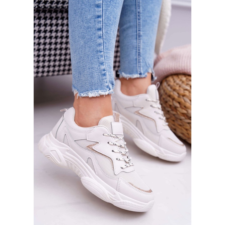 BUGO Scarpe Sportive Donna Beige Glitter Winchester 1