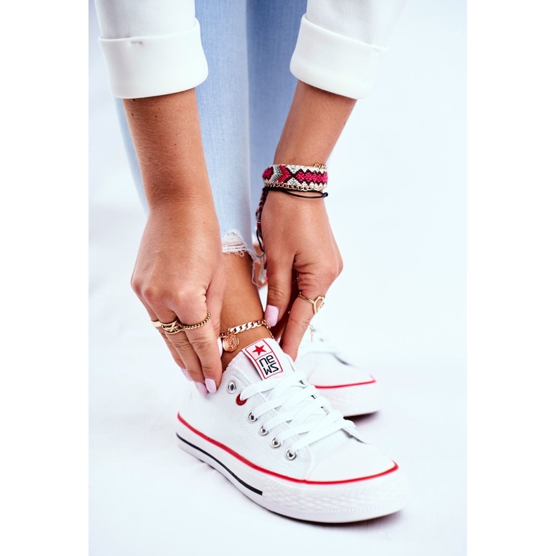 Sneakers da donna bianche da flamenco bianca 1