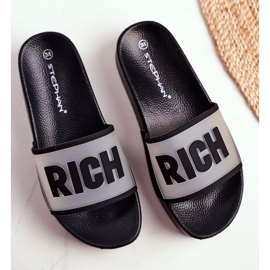 SEA Pantofole nere ricche da donna sulla piattaforma nero 1